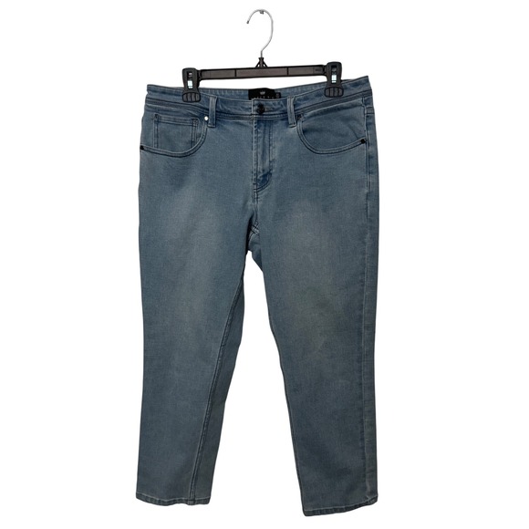 Under 510 Other - Under 5'10 Straight Stretch Jeans Mens 32x25 Light Wash Blue Denim Office 510